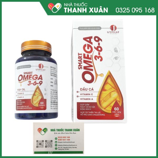 Smart Omega 3-6-9 - Uy Phát giúp giảm nguy cơ xơ vữa động mạch